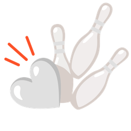 white heart and bowling