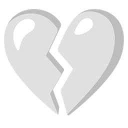 white heart and broken heart