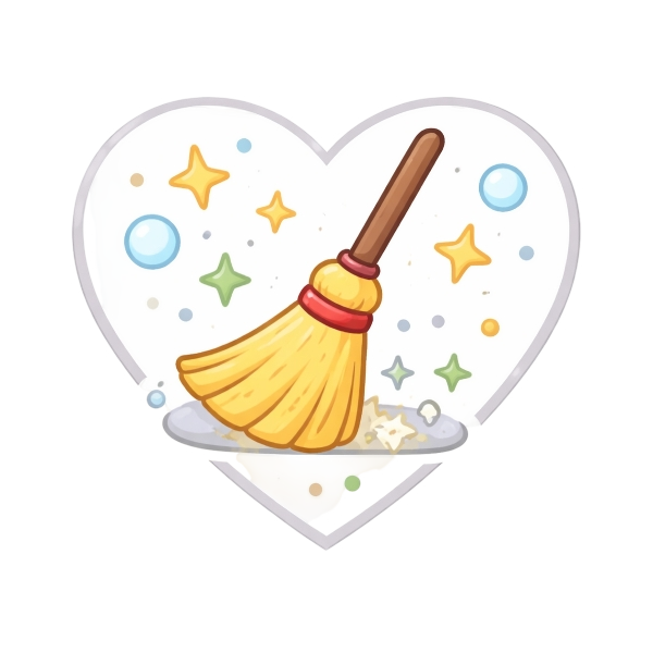 White heart and Broom