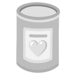 white heart and canned food