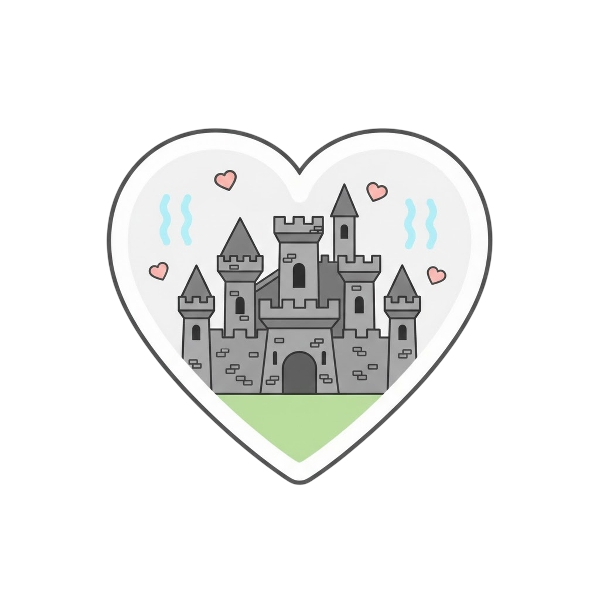 White heart and Castle