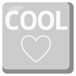 white heart and COOL button