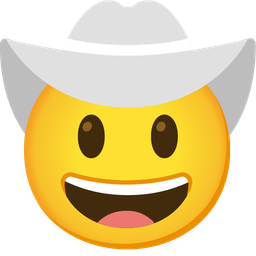 White heart and Cowboy hat face