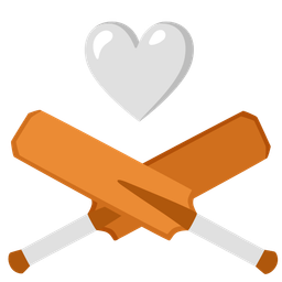 white heart and cricket game