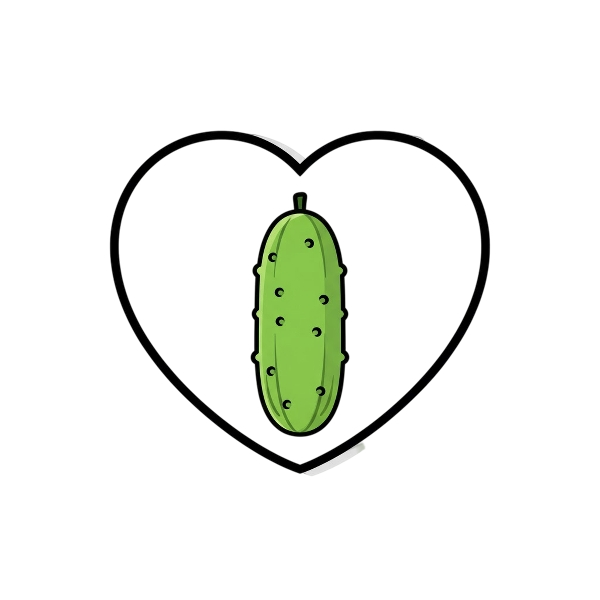 White heart and Cucumber