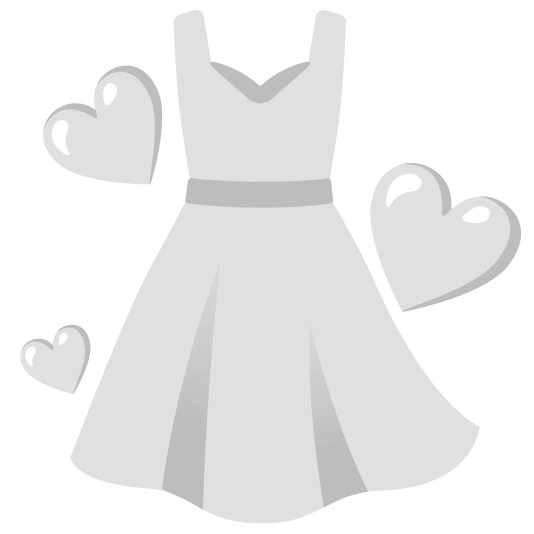 White heart and Dress