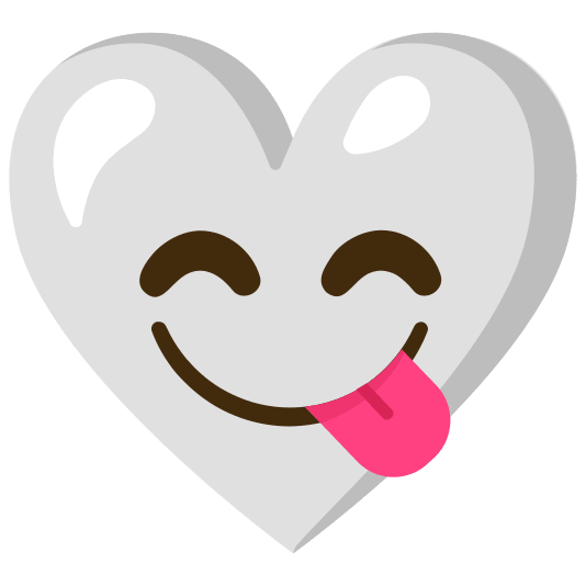 White heart and Face savoring food