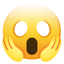 White heart and Face screaming in fear