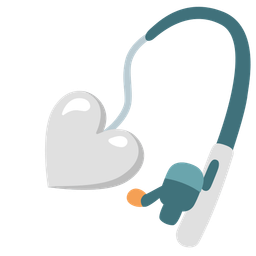 white heart and fishing pole