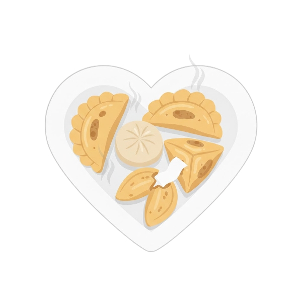 White heart and Fortune cookie