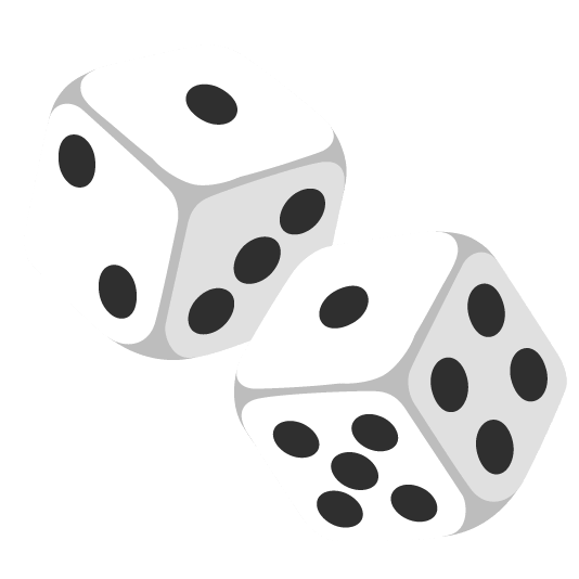 White heart and Game die