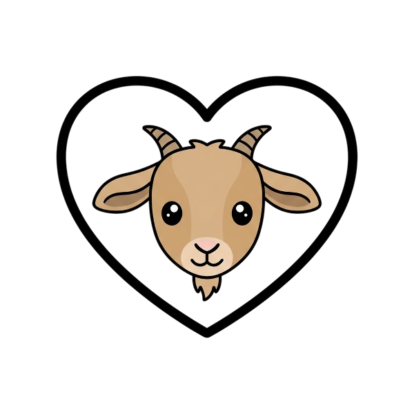 White heart and Goat