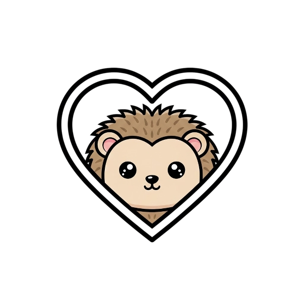 White heart and Hedgehog