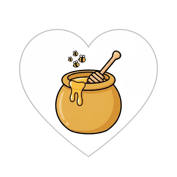 White heart and Honey pot