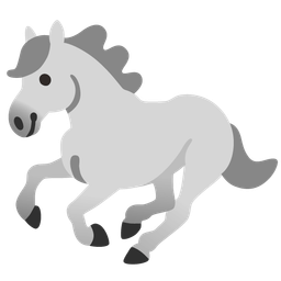 white heart and horse