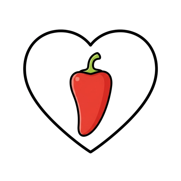 White heart and Hot pepper