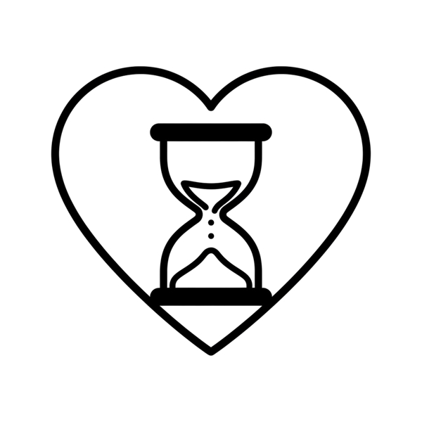 White heart and Hourglass done