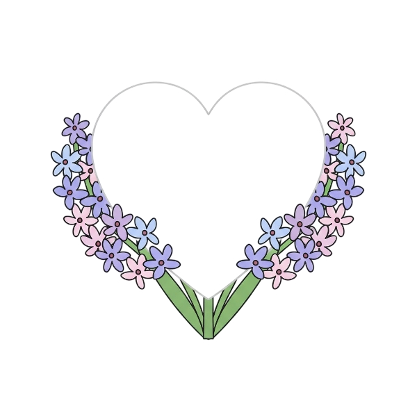 White heart and Hyacinth