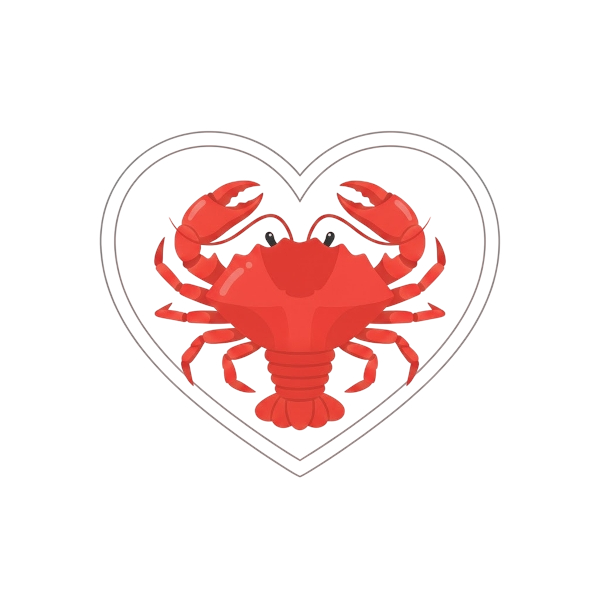 White heart and Lobster