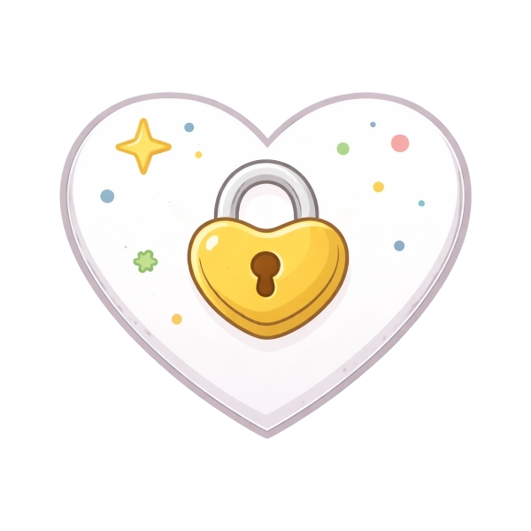 White heart and Locked