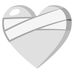 white heart and mending heart