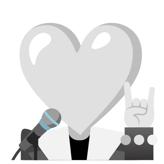White heart and Microphone