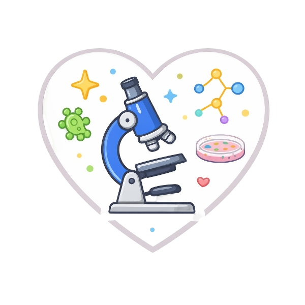 White heart and Microscope