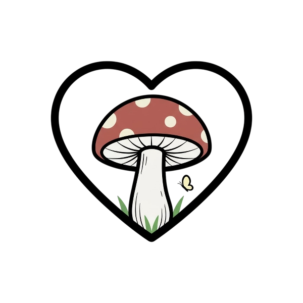 White heart and Mushroom