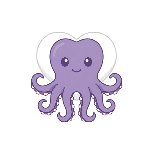 White heart and Octopus