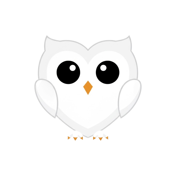 White heart and Owl
