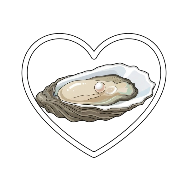 White heart and Oyster