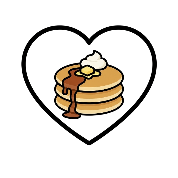 White heart and Pancakes