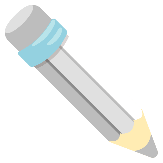 White heart and Pencil