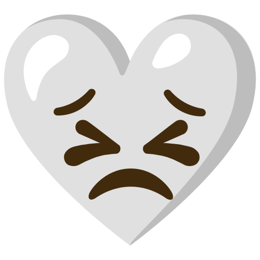 White heart and Persevering face