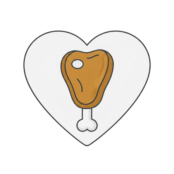 White heart and Poultry leg