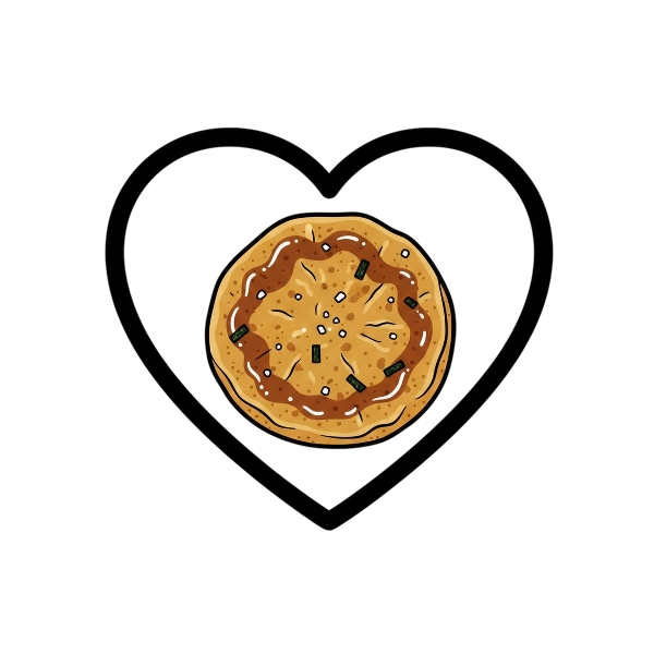 White heart and Rice cracker