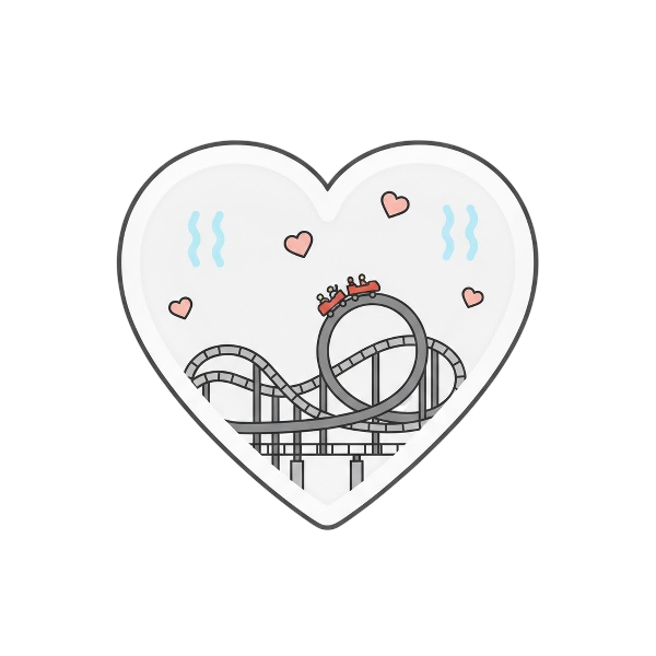 White heart and Roller coaster