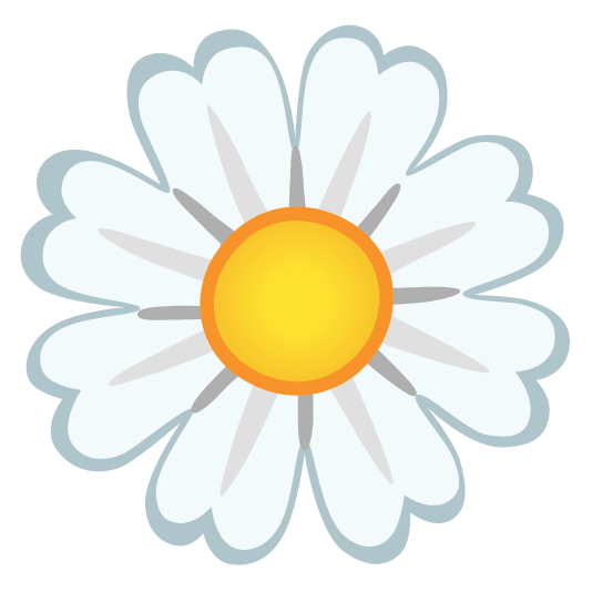 White heart and Rosette