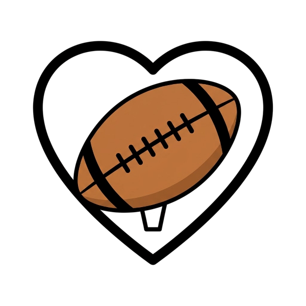 White heart and Rugby football