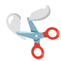 white heart and scissors