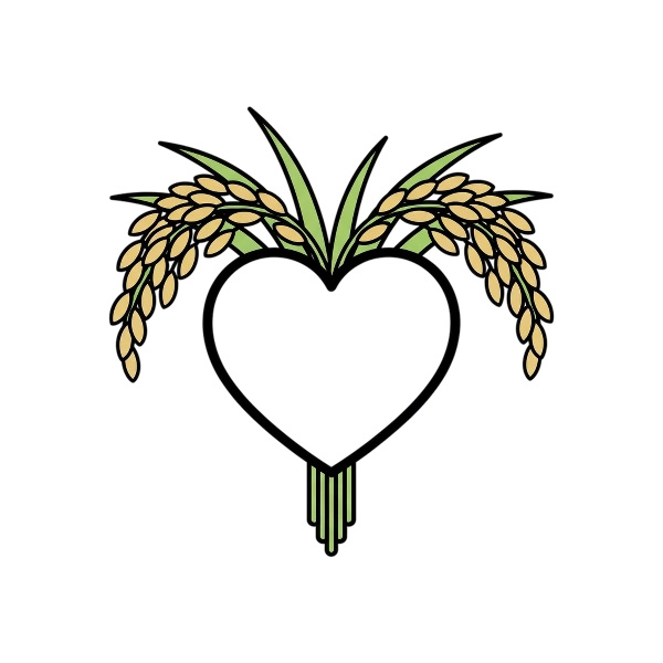 White heart and Sheaf of rice