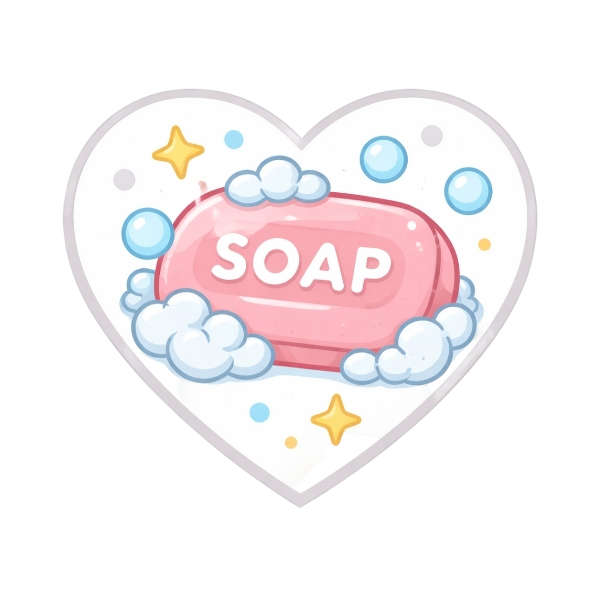 White heart and Soap