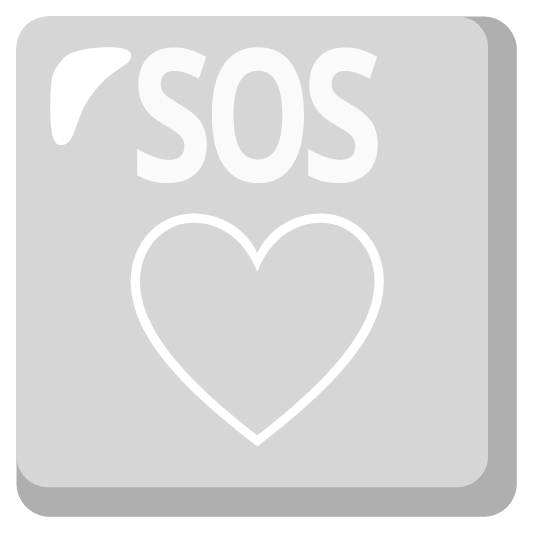 White heart and SOS button