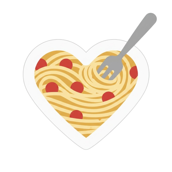 White heart and Spaghetti
