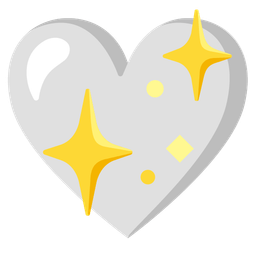 White heart and Sparkling heart