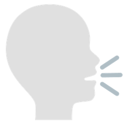 white heart and speaking head