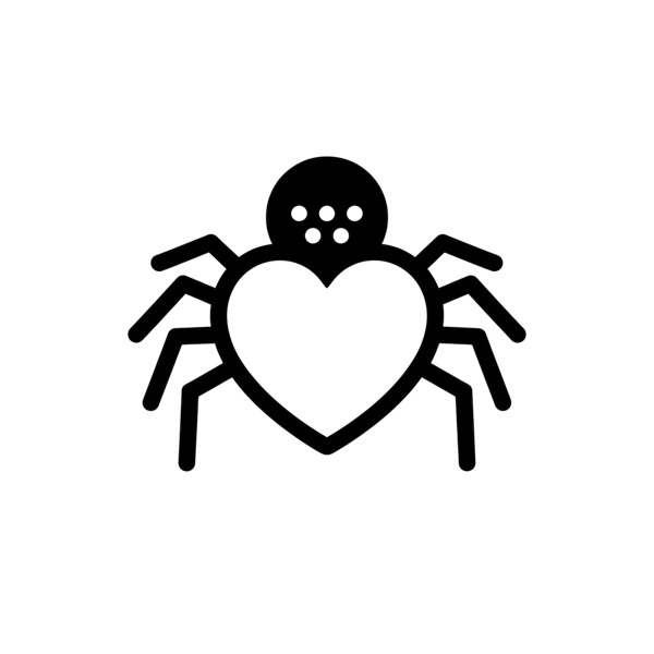 White heart and Spider