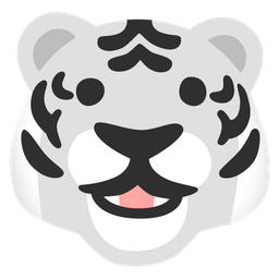 white heart and tiger face