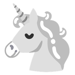 white heart and unicorn