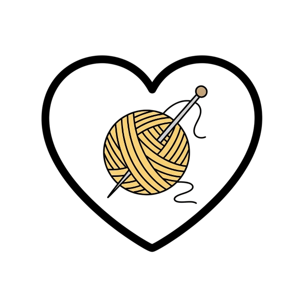 White heart and Yarn